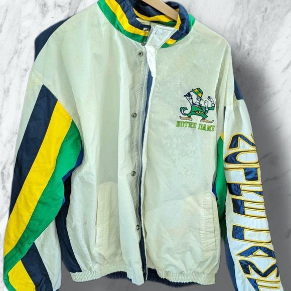 RARE - Vintage Starter Notre Dame Fighting Irish Windbreaker Jacket - Picture 3 of 4